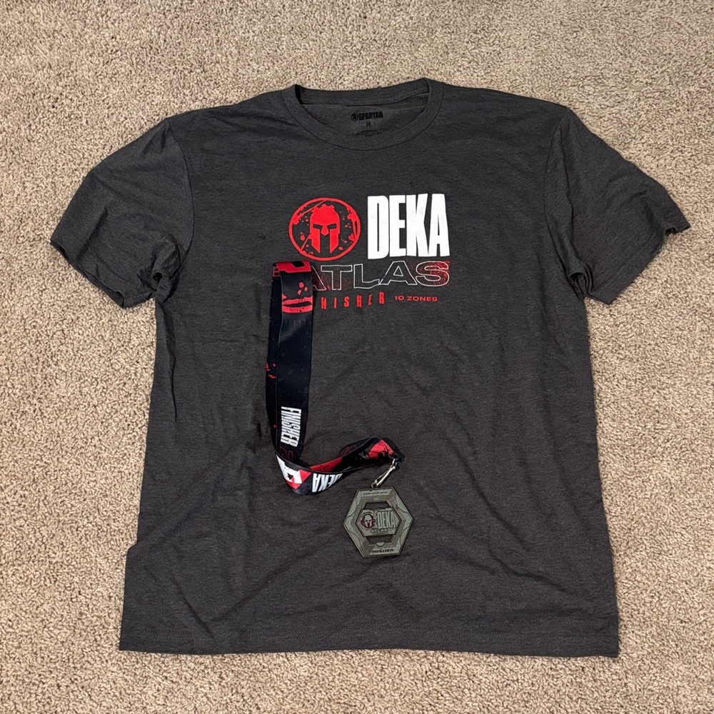 Spartan Race Deka Atlas Medal & Shirt